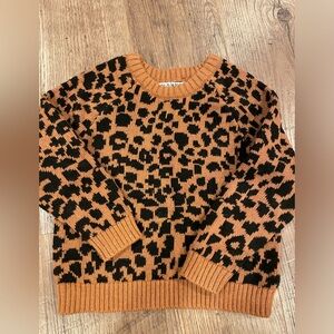 Toddler girls leopard print sweater
